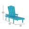 Flash Furniture Sonora Adjustable Adirondack Lounger w/Cup Holder, All-Weather Recycled HDPE Lounge Chair in Blue LE-HMP-070-01-BL-GG - alternate 8